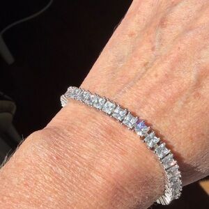 Silver tennis bracelet